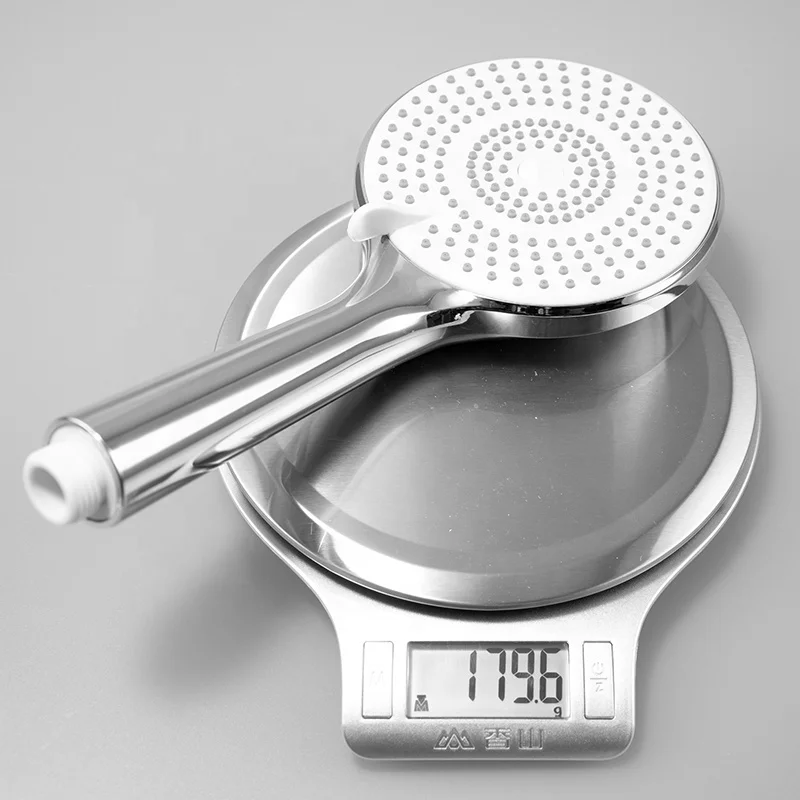 YS31503 Chrome Plating TPR Soft Nozzles Chimei 757 ABS plastic and POM Large Pad 3 Function bath hand shower