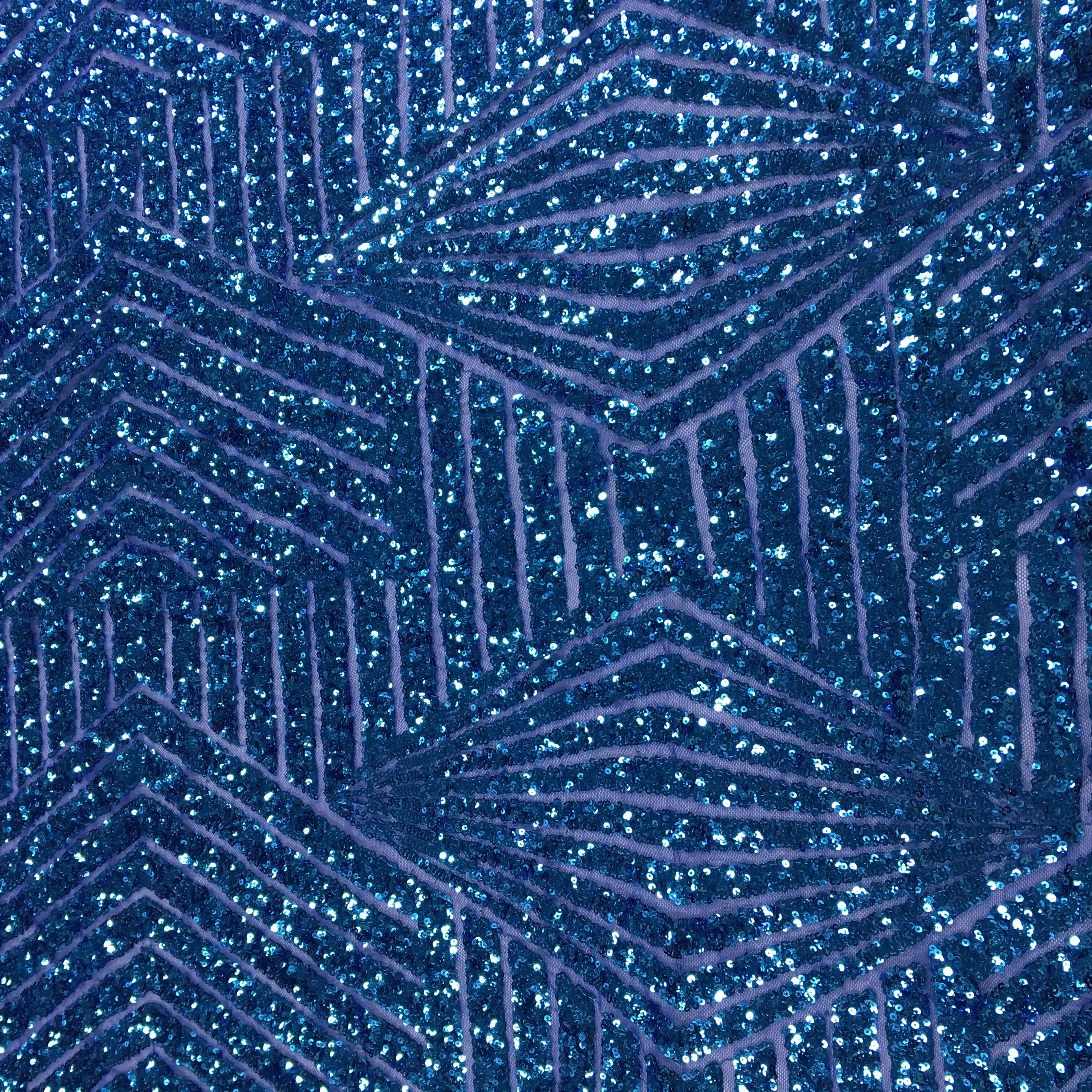 
New fresh design nylon tulle overlap 3mm sequins geometric mesh embroidery fabric for evening party dress 