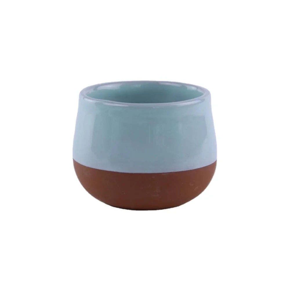Best Selling Colored Fine Porcelain terracotta Ceramic Tea Cup Without Handle Coffee Mug Reusable Cup