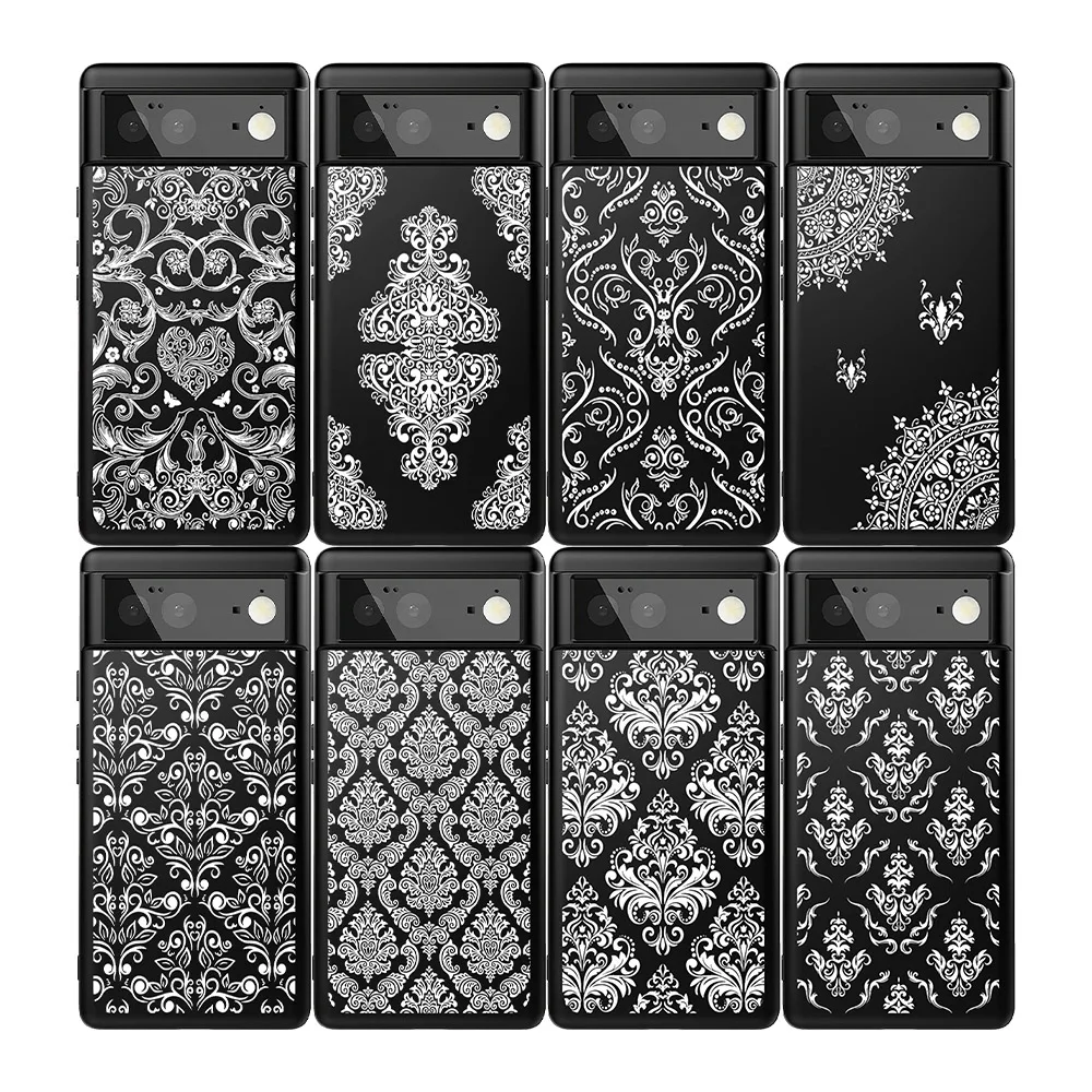 Retro lace flower matte TPU Phone Case For Google Pixel 6 pro