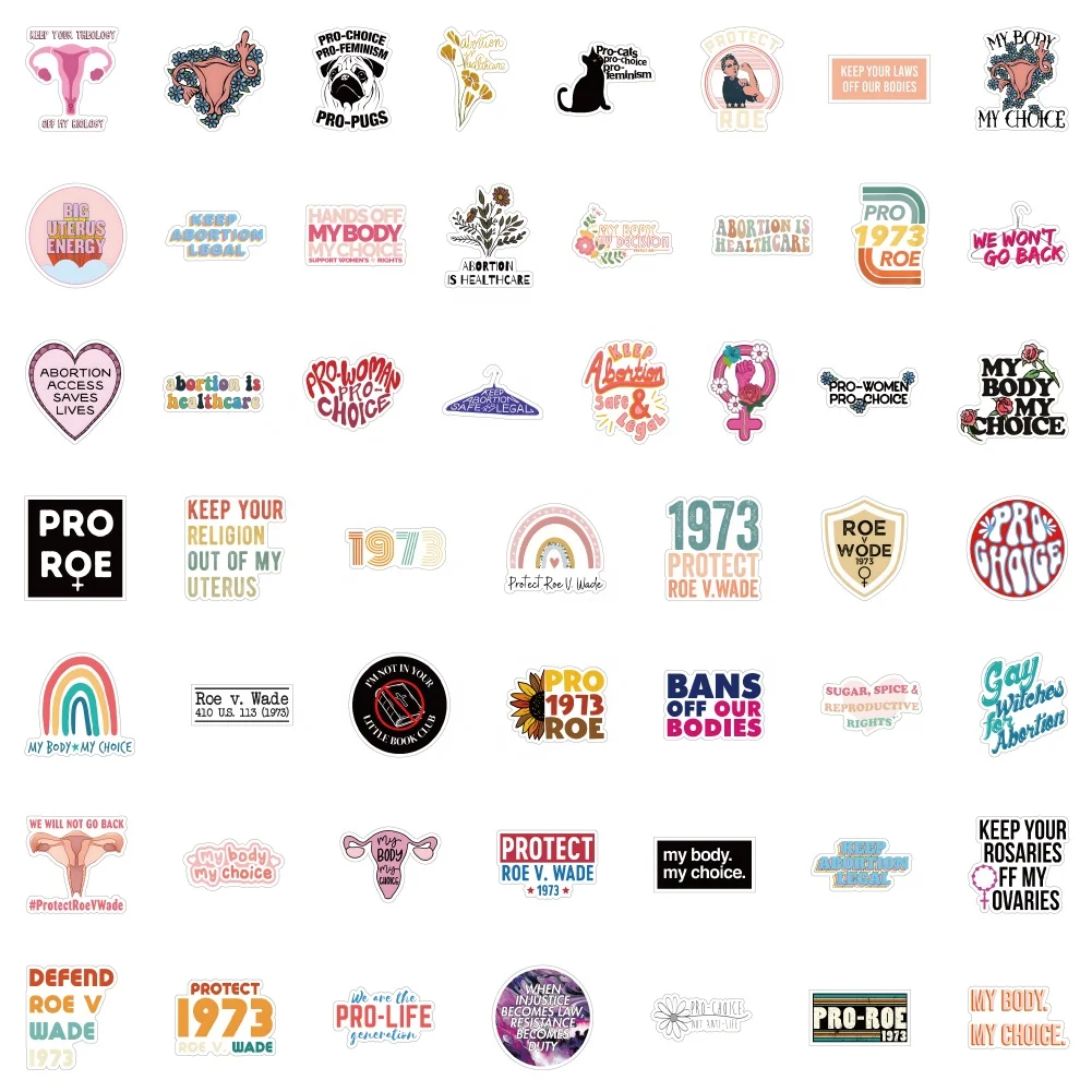 50pcs feminist Feminism Pro-C waterproof graffiti stickers luggage scooter computer cartoon decorative My Body My Choice sticker