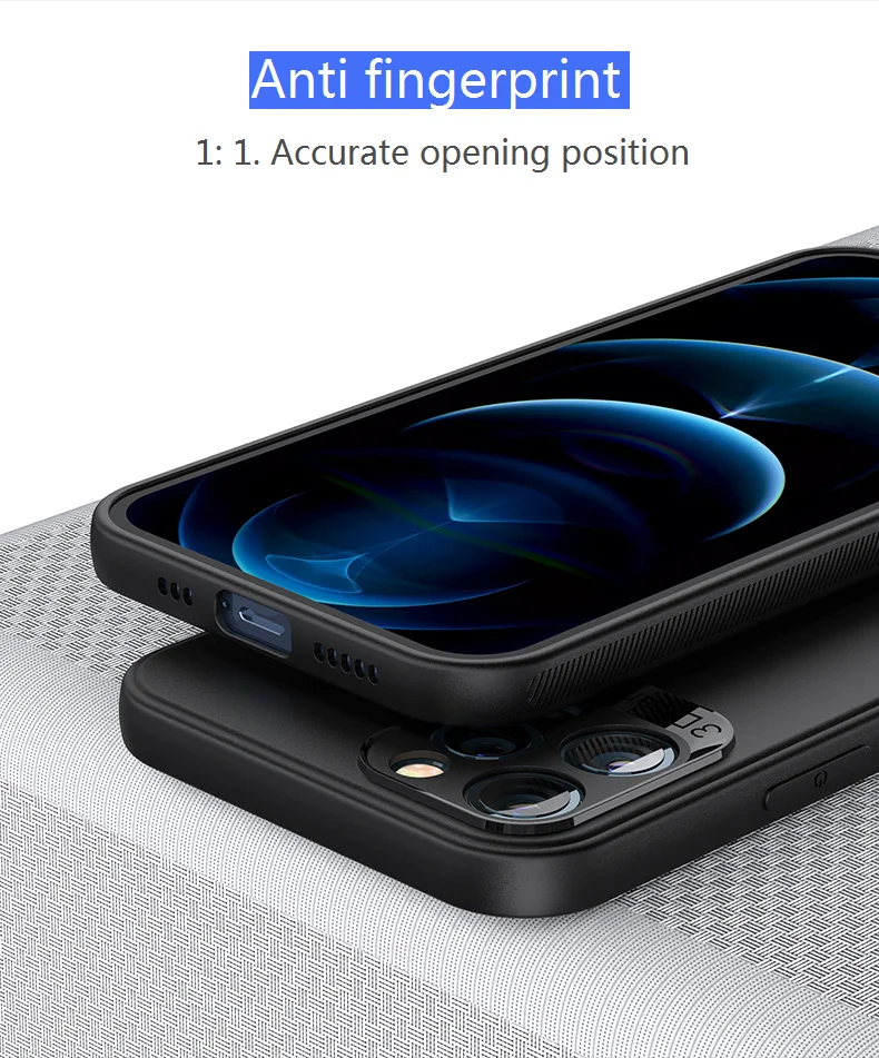 New Arrival Ultra-thin Case Anti Fingerprint 3D Camera Lens Protection Matte TPU Phone Case For iPhone 13 Pro Black Cover