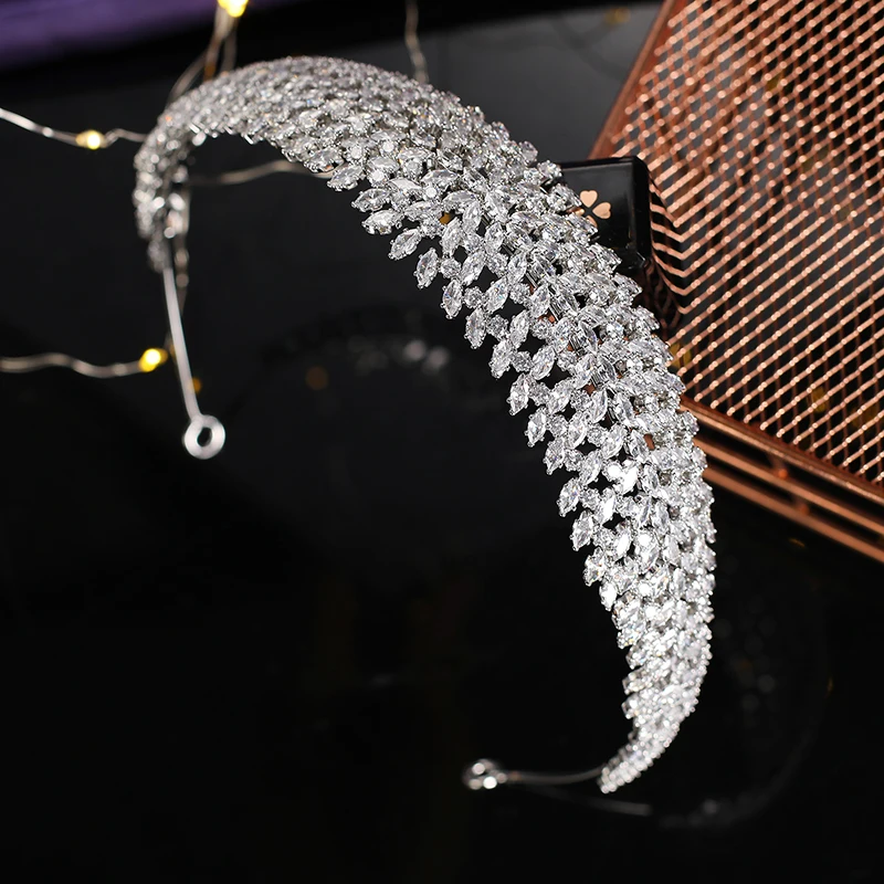 Bridal Wedding Headbands Classic New Fashion Design Tiara Hair Accessories Anniversary Wedding Women Head band Corona Princesa