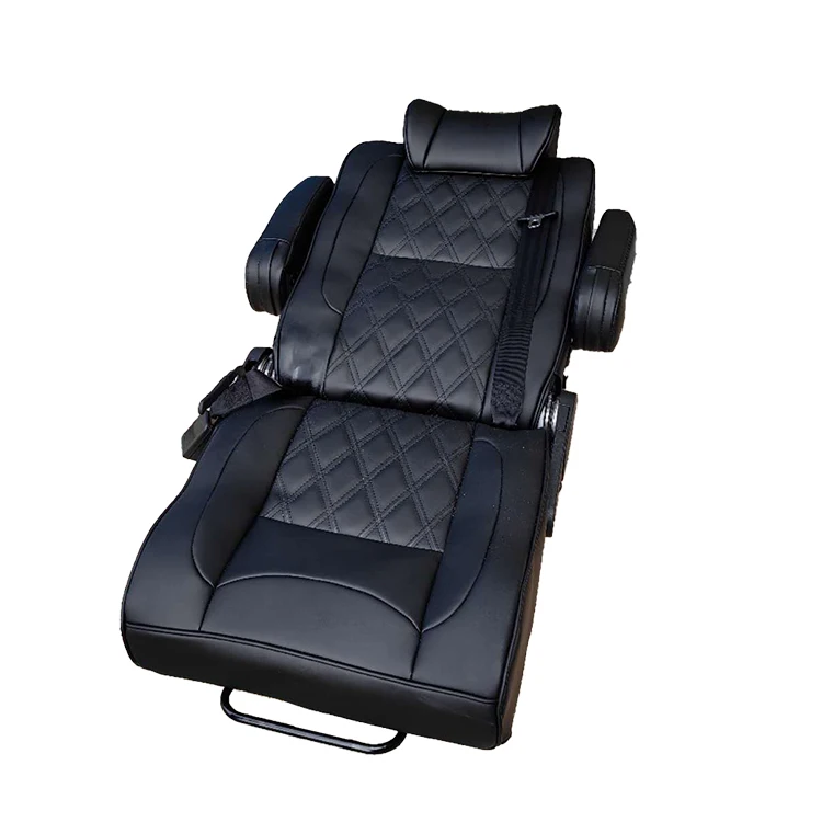 Vip Luxury Leather Car Passenger sofa seat Bed for Interior Tuning MPV VAN RV Limousine Campervan Motor home
