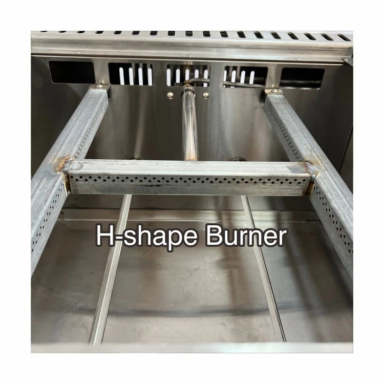 Commercial Gas 4-skewer Brazilian rotisserie BBQ grill And Countertop Baking tray Broiler Grill 2 in 1