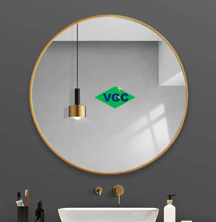 VGC Factory Good Price Black Round Metal Framed Wall Mirror Decorative Gold Framed Round Wall Mounted Mirror Size:50CM 60CM 80CM