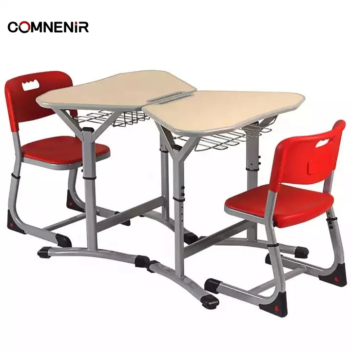 Modern Single Classroom Desk and Chair Set Metal School Desk with Plating for Students for Study Room Use furniture