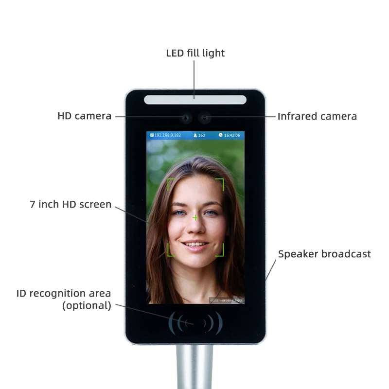 Tommi face recognition access control terminal, face scan access control system, touch screen WIFI SIM SDK API MQTT RS485