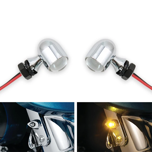 High Power Electric Motorbike Led Mini Driving Light Dual Color Turn Signal Light Motorcycles Light Led