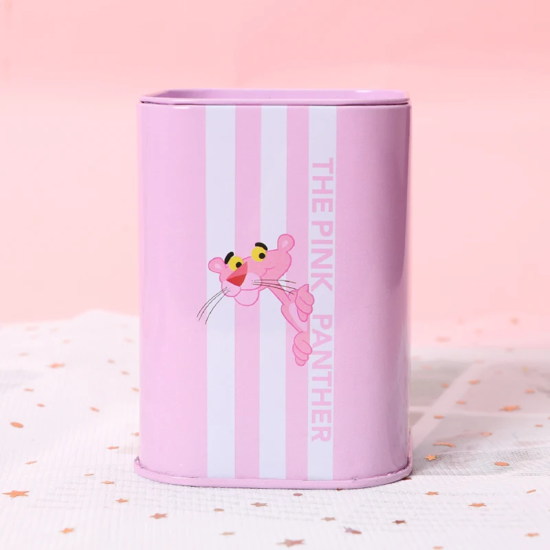 TOPSTHINK Children Pink Panther kids return gifts kawaii portable tin piggy bank