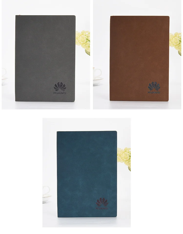 Custom Logo Hardcover Gift Leather Bound Notepad Notebook With