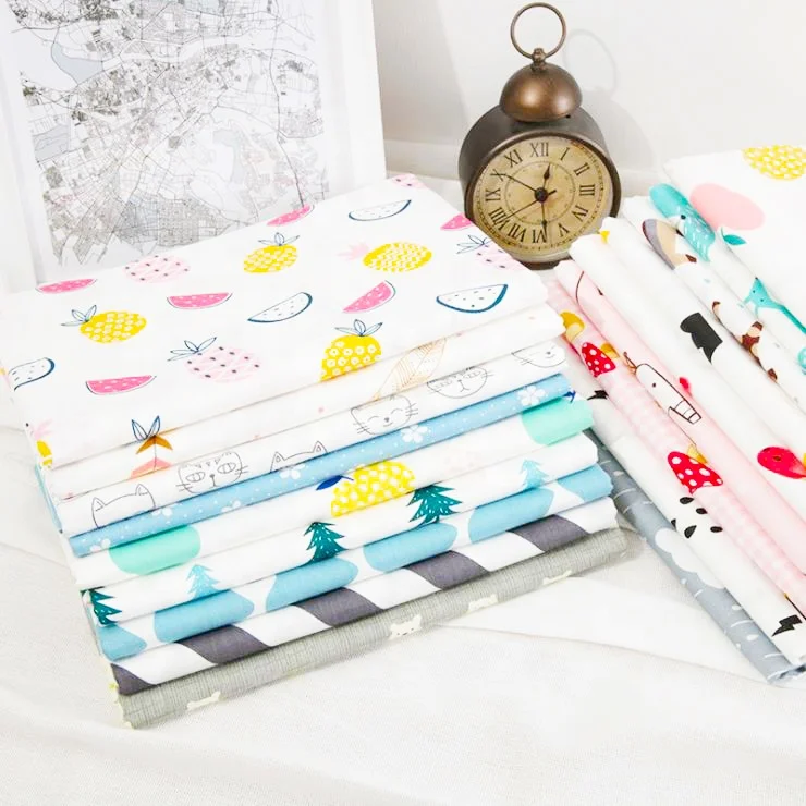 Лидер продаж 2021, 40*40 133*72, 100% хлопок, поплин, ткань с мультяшным принтом для детской одежды