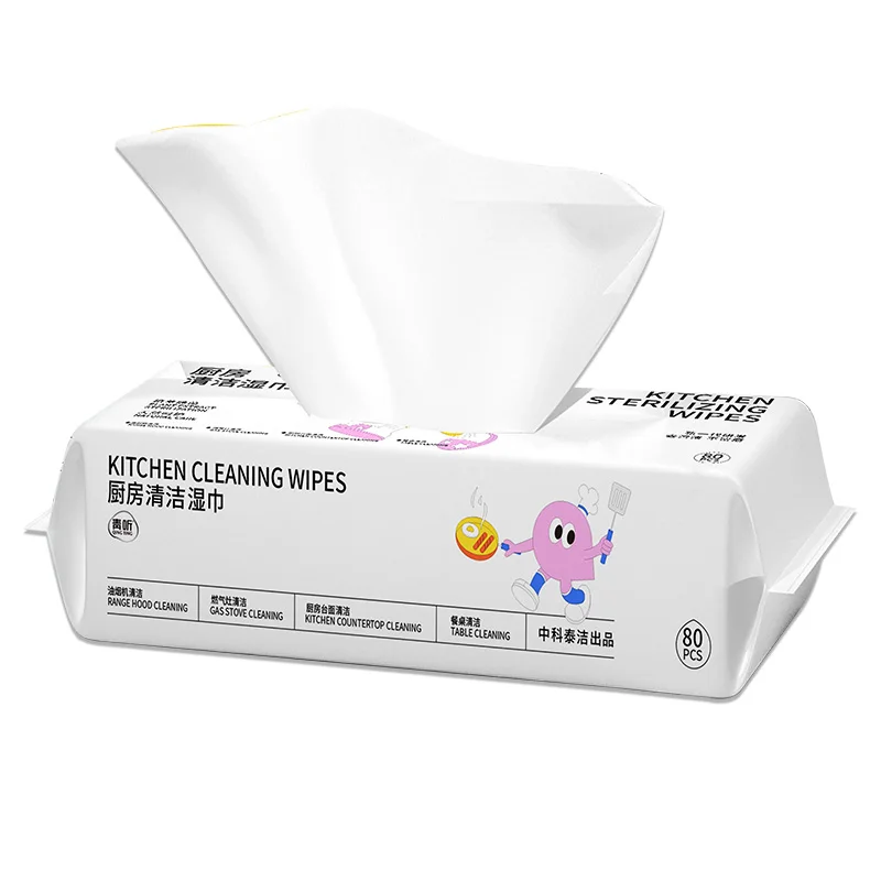 natural Kitchen Cleaning Wet Wipes Functional Household Wipes Fresh Wipes