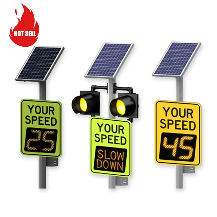 Solar Radar Speedometer Speed Feedback Screen Vehicle Slow Down Sign Camera Monitoring Speed Limit Led Display