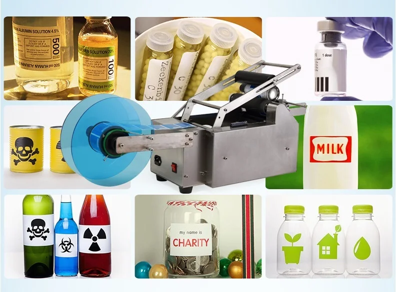 Round bottle labeling machine semi-automatic label sticker machine