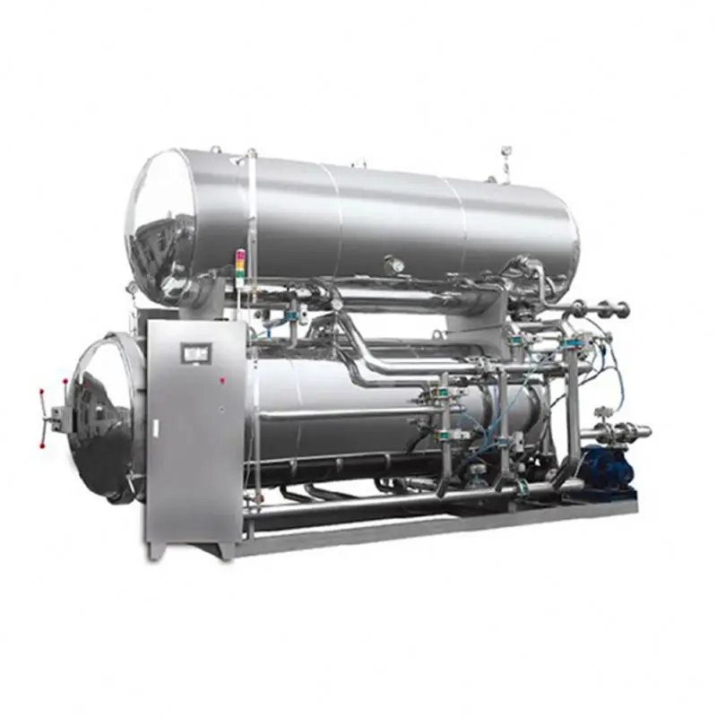 Horizontal Steam Canned Food Autoclave Sterilizer with Trays