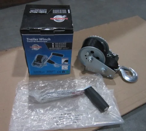 manual hand winch for pulling Trailer Winch 600LBs portable winch