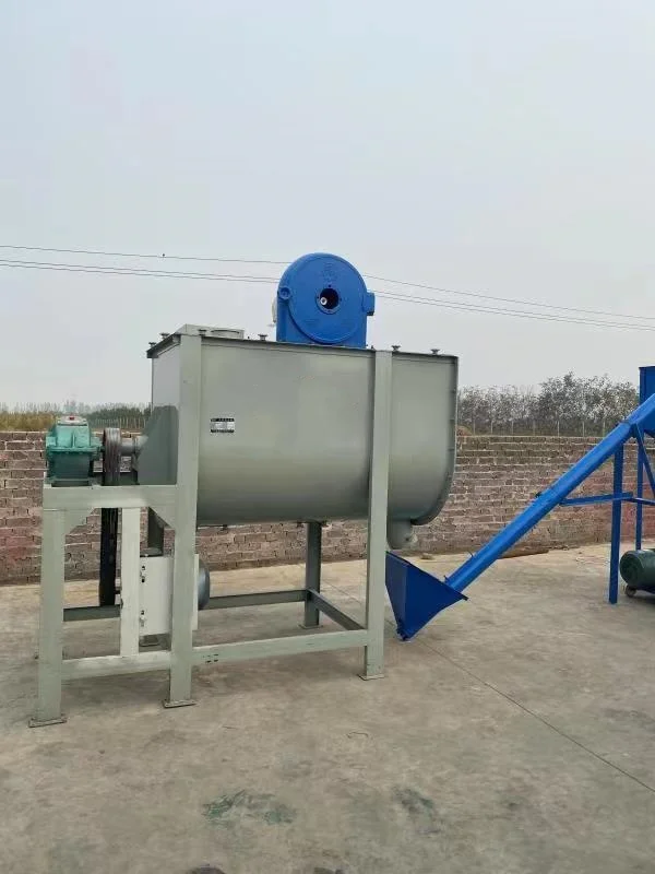 Small farm poultry fast mixing feed soybean corn horizontal animal feed mixer machine