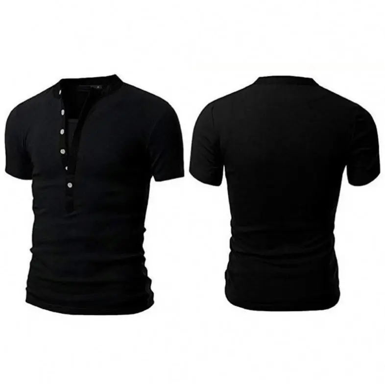 OEM Round collar buttons chest v neck polo t shirts men shirts for men casual casual shirts for men