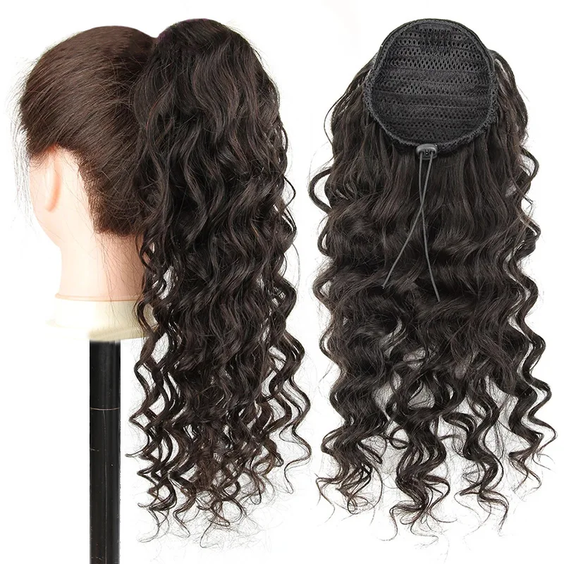 Человеческие парики с водной волной, натуральные волосы, хвост, натуральные волосы для наращивания
