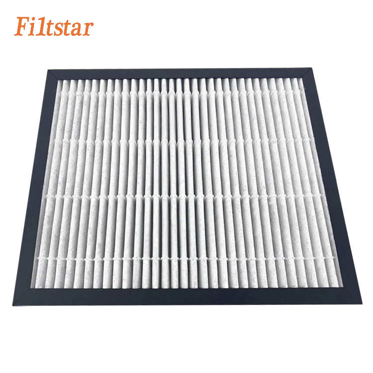 Высокоэффективный фильтр Hepa с активированным углем, фильтр из углеродного волокна, мини-фильтр Hepa с плиссированным активированным углем