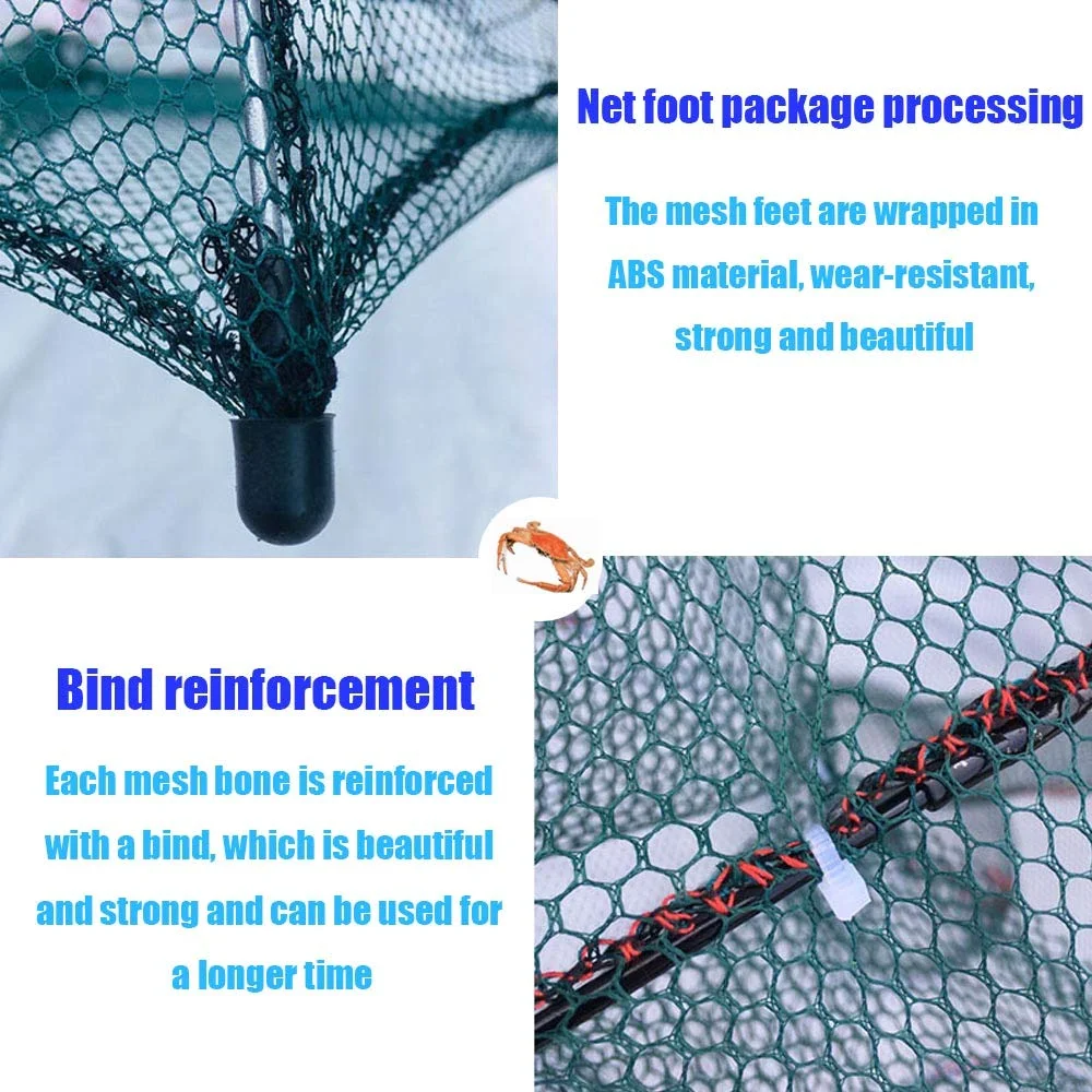 Portable foldable 6 holes automatic best quality carp landing folding fishing net throw for fish cages