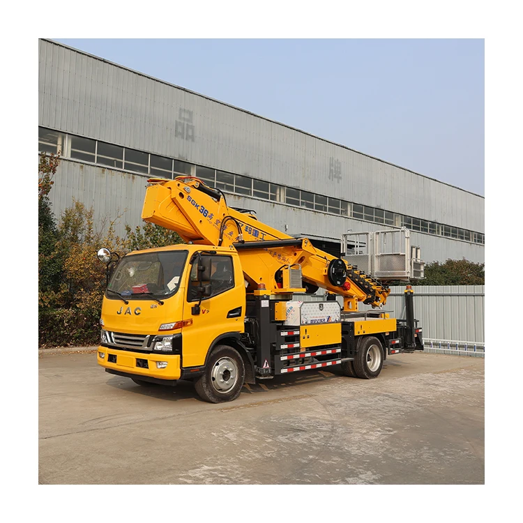 Factory Sale Small 17.5M 21M 23M 35M Telescopic Boom Bucket Aerial Work Platform Truck