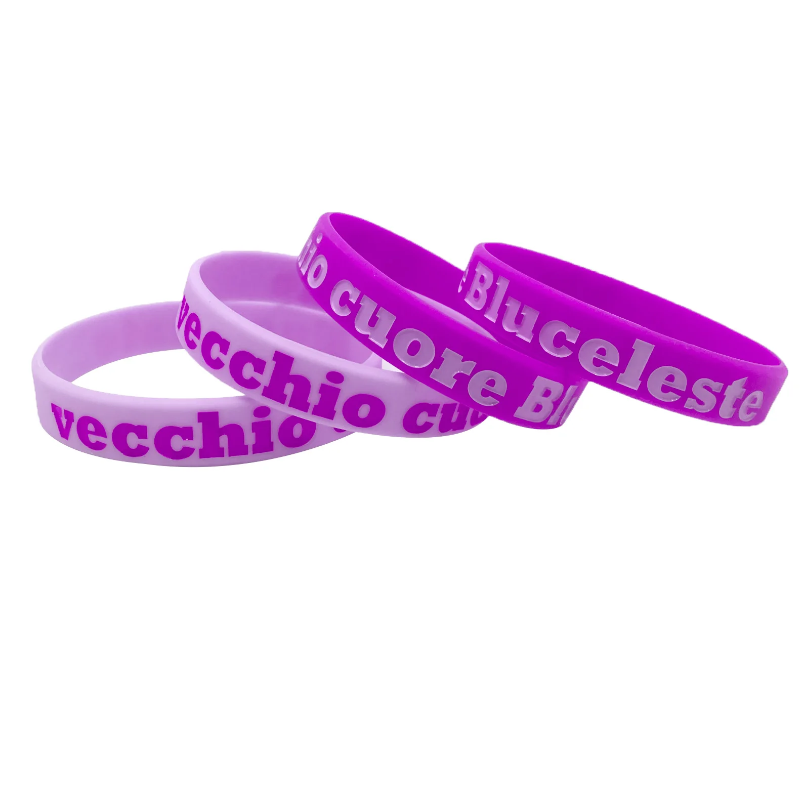 Customized Debossed Silicone Bracelet Personalized Silicone Charm Bracelet