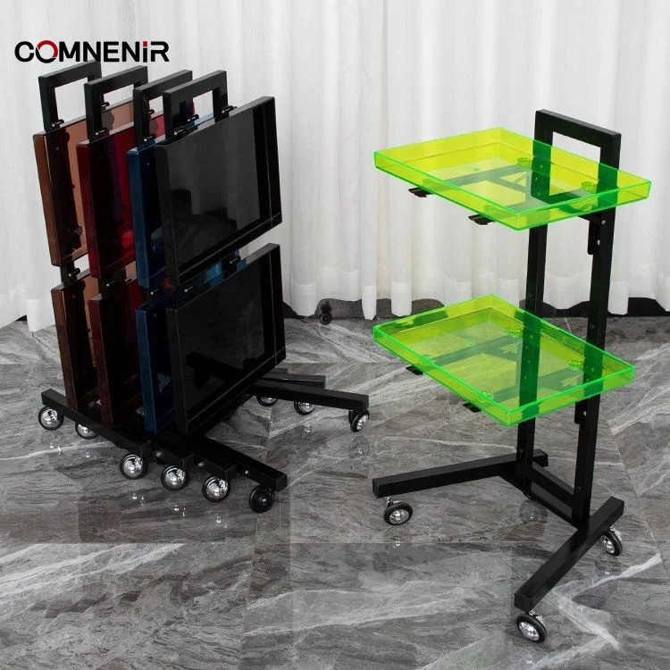 3 Layer Socket Beauty Medical Beauty Salon Trolley metal Dental Tool storage Cart White Salon Mobile stand