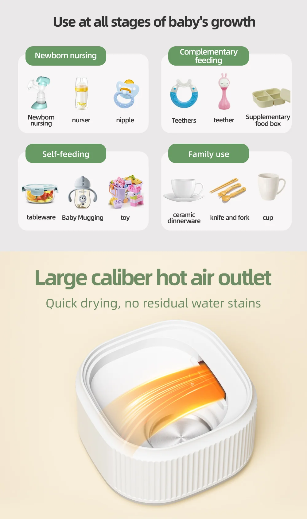 Custom bottles and jars steriliser 3 layerbaby bottle sterilizers and dryer