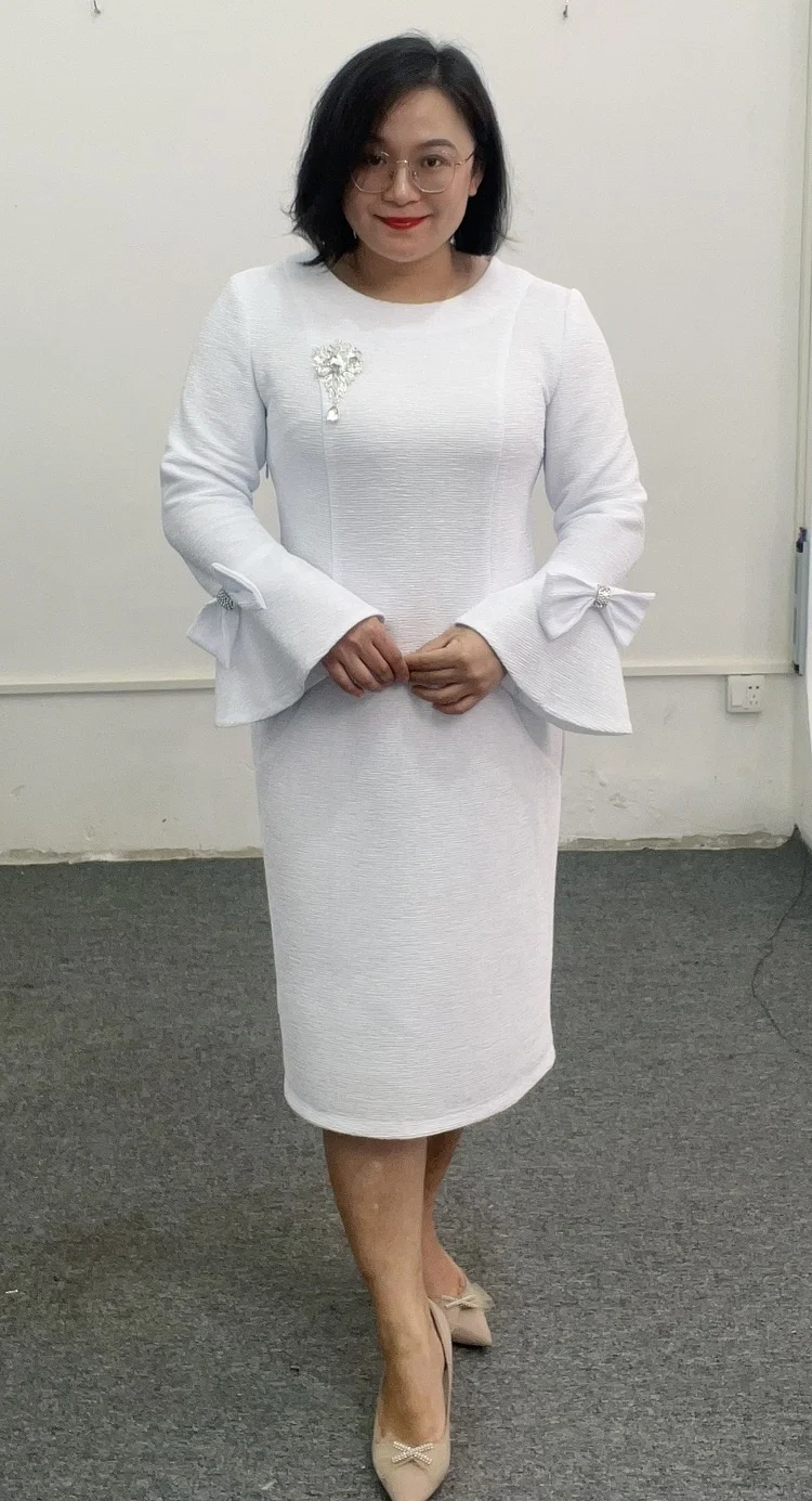 Turkey Office Dress Elegant Women Dress Made In Turkey Vestido Maxi Plus Size Casual Dress for Church