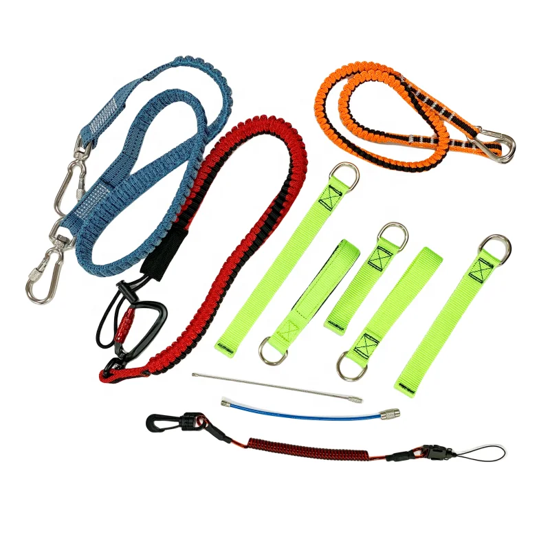 High Quality Good Selling Other Custom Fall Protection Lanyard Elastic Coil Spring Wire Cable Retractable Tool Tethers
