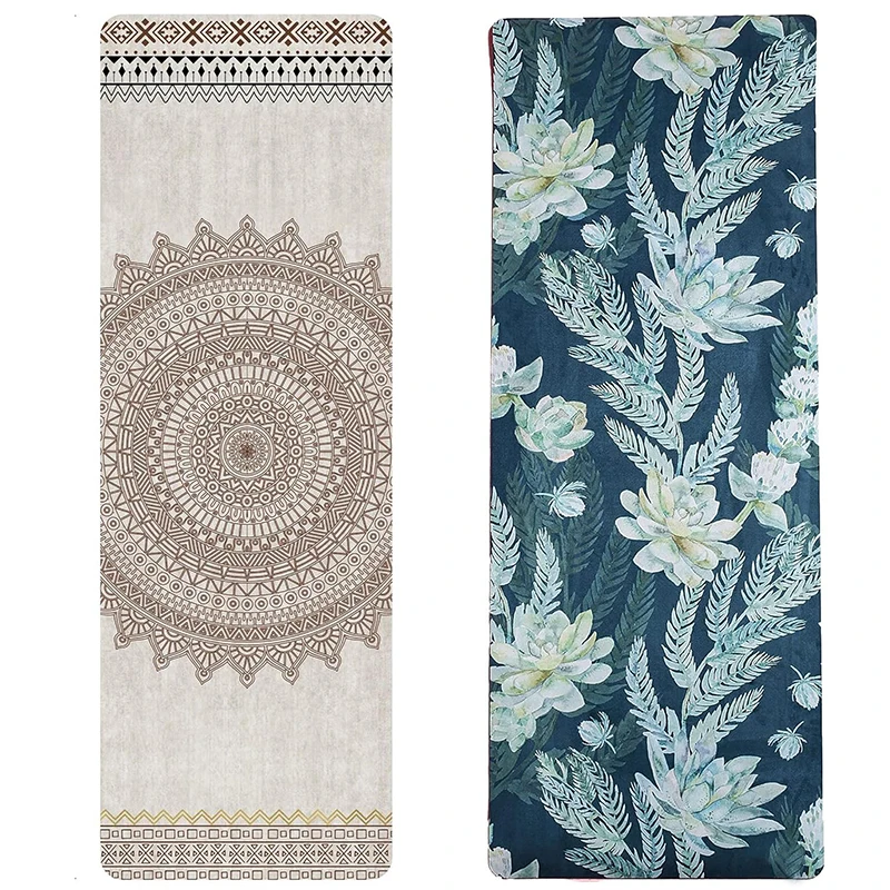 Hot Selling Durable 1.5mm Pilates Suede Mats Custom Logo Eco-friendly Natural Rubber Suede Sticky Yoga Mat