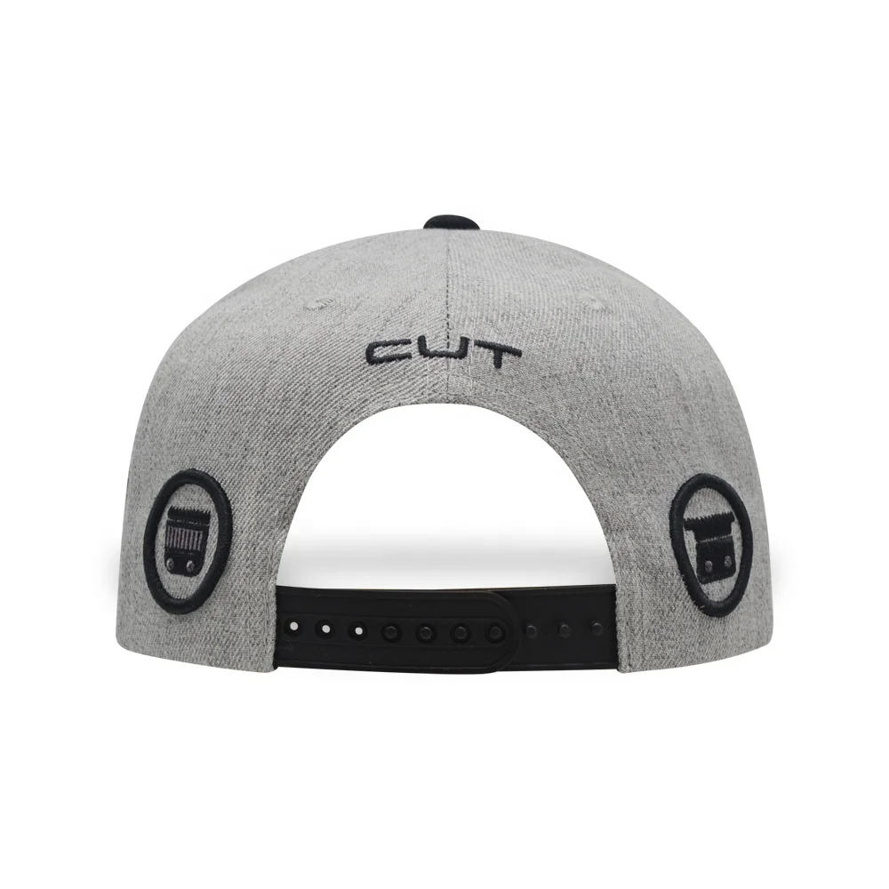 Wholesale unisex gorras sports fitted hat flat brim 3D embroidery logo custom snapback cap