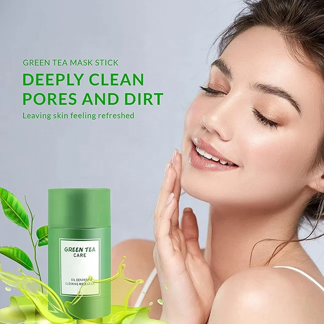 Wholesales Private Label Organic Green Tea Clay Mask Stick Moisturizing Acne Removal mask stick green