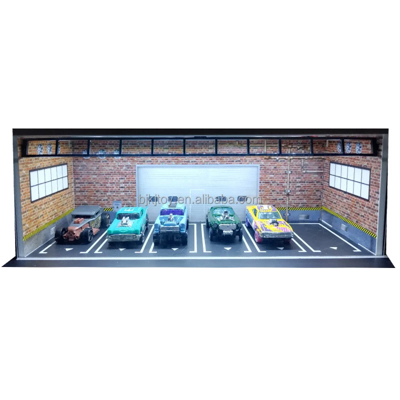 1/64 Scale Exhibition Hall Diorama Garage Display Case Multipurpose Decoration Storage Box Showcase For Car Models
