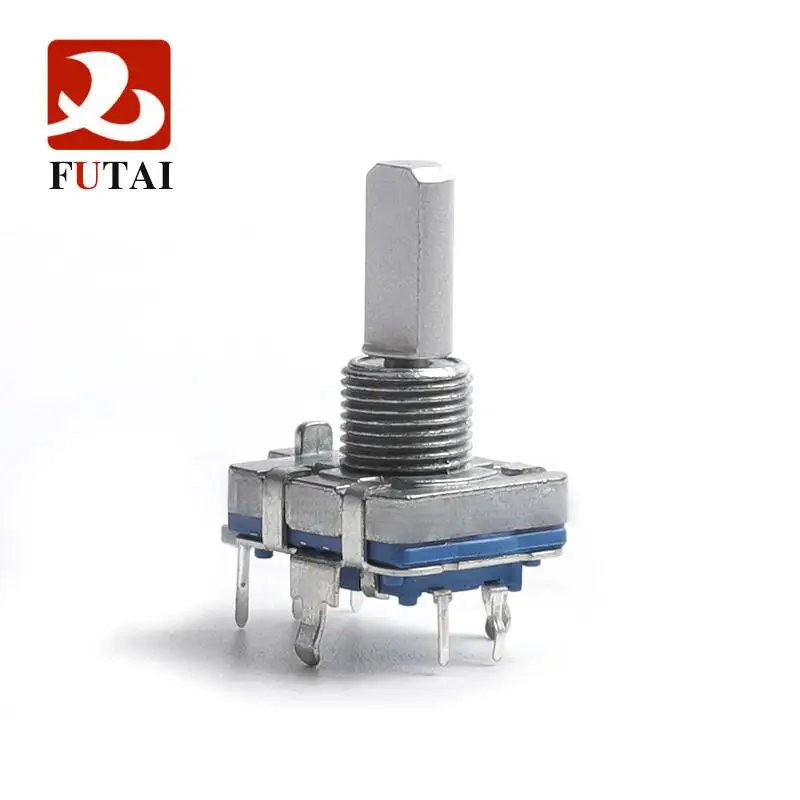 360 Degree Rotary Encoder Switch EC16 Encoder Audio Coding 5Pin Handle Long 20MM Push Switch