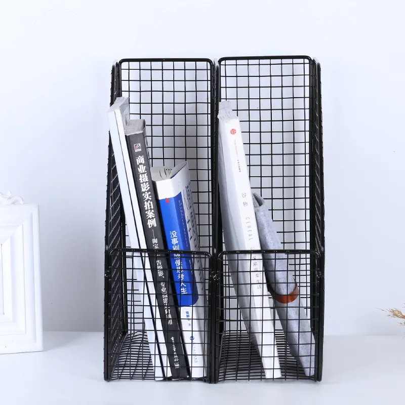 High Quality Desk Organizer File Basket Office Stationery Metal Wire Mesh File Holder