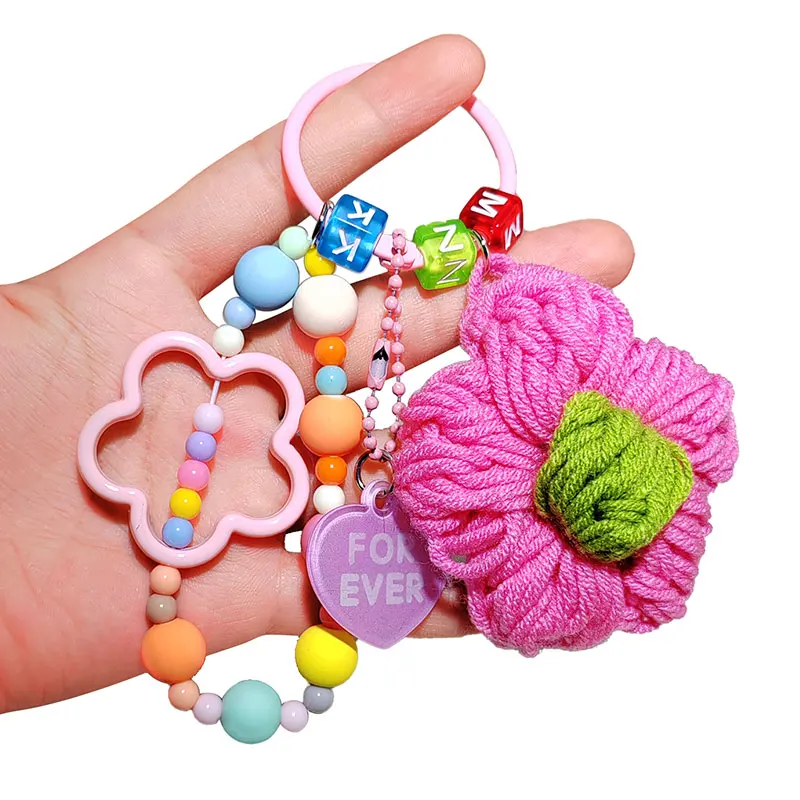 Wholesale Rabbit Stuffed Plush Toy Doll Manufacturer Custom New Design Cartoon Plush Toy Bear Keychain charm Pendant Kids Gifts