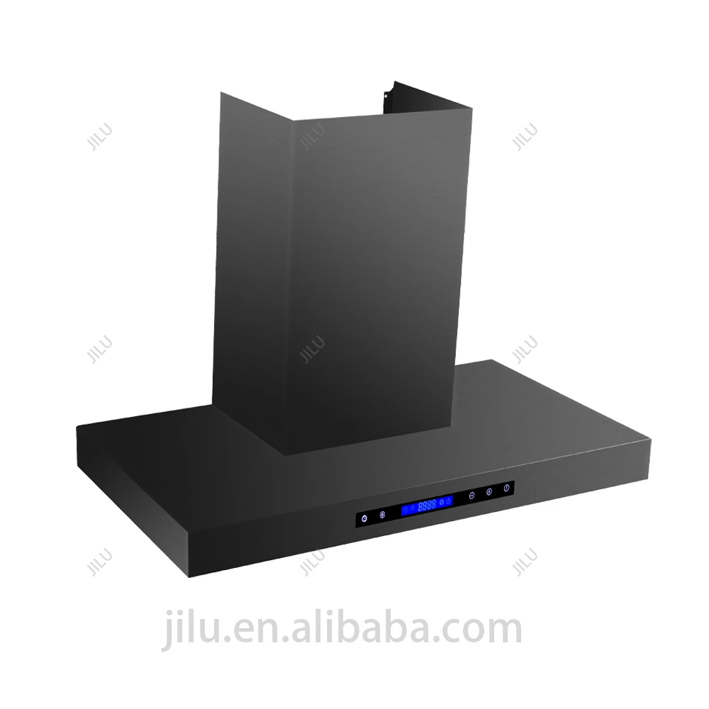 Commercial Customizable 430 Stainless Steel PVD Coating Range Hood Electric Wall-Mounted Kitchen Exhaust Hood US Plug Vented