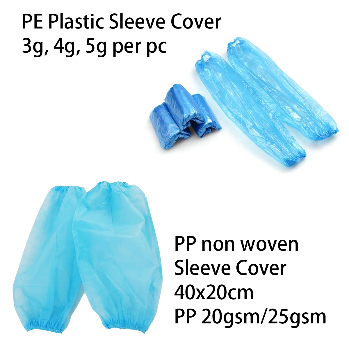 OEM Plastic Waterproof Disposable Colored Over sleeves PE Sleeve Cover