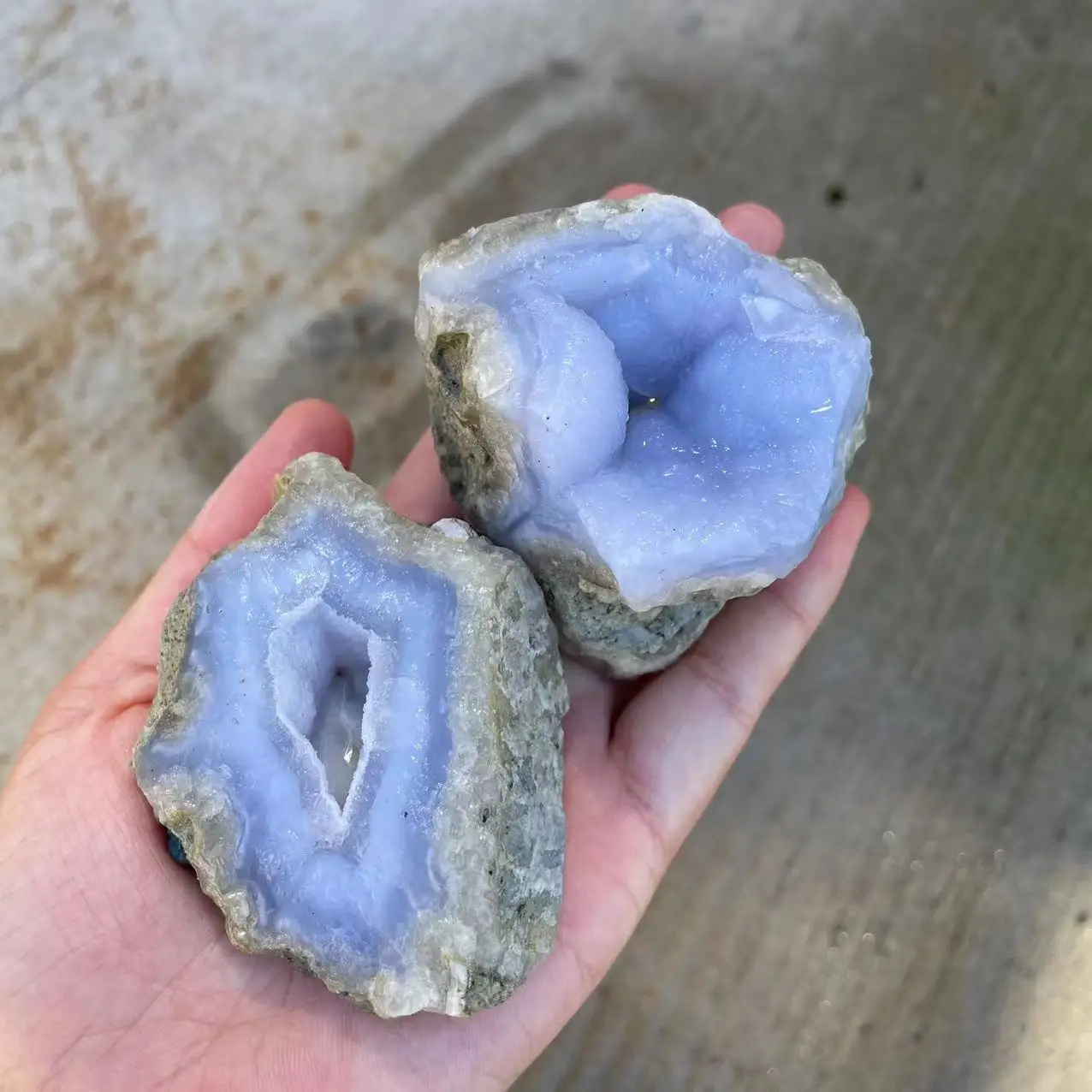 new product ideas 2024 Natural Crystals blue lace agate raw spiritual products rough precious stone for Home Decoration