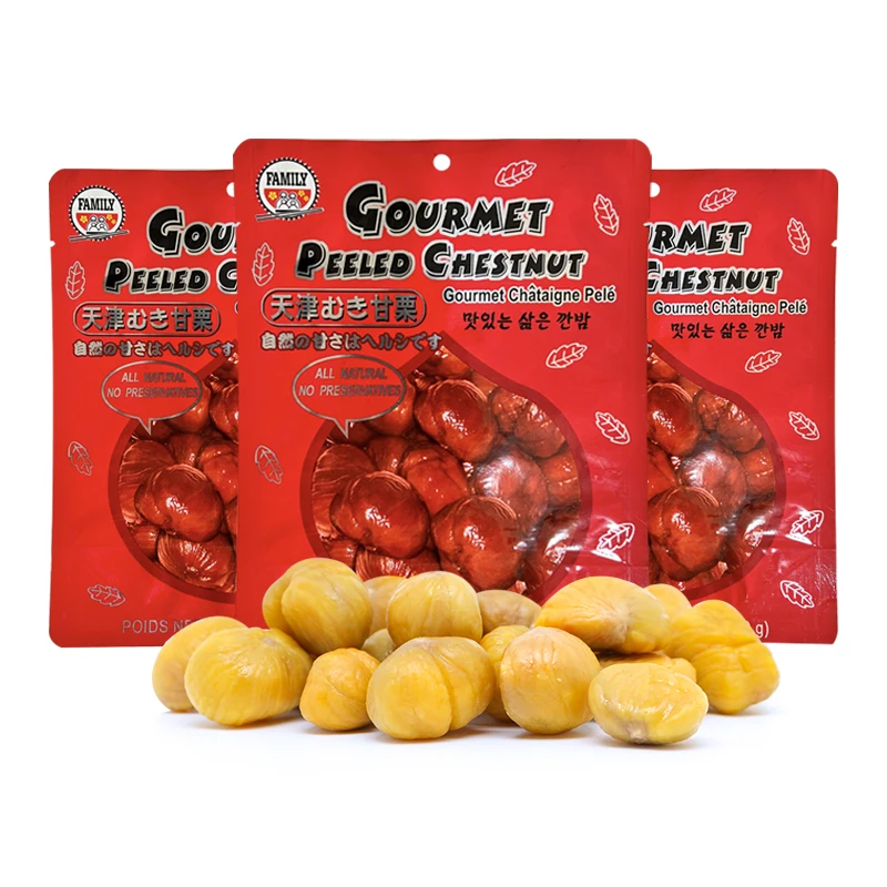 tianjin baked chestnuts kernels package custom design roasted chestnut
