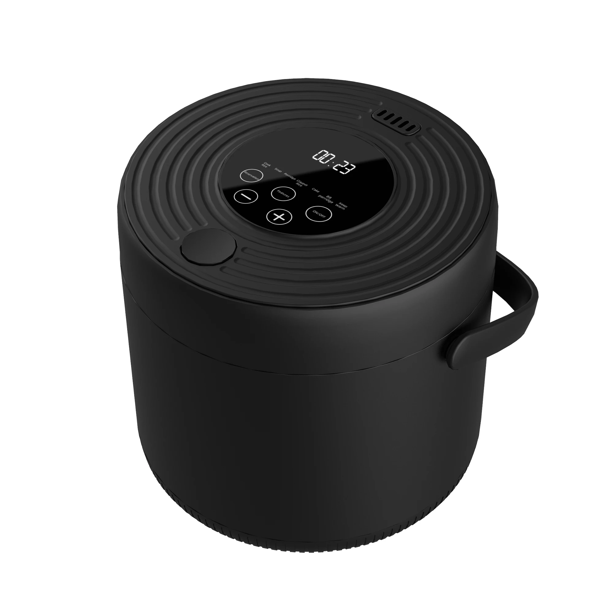 2.0L Non-stick pot with preset recipes steamer automatic timer function mini rice cooker