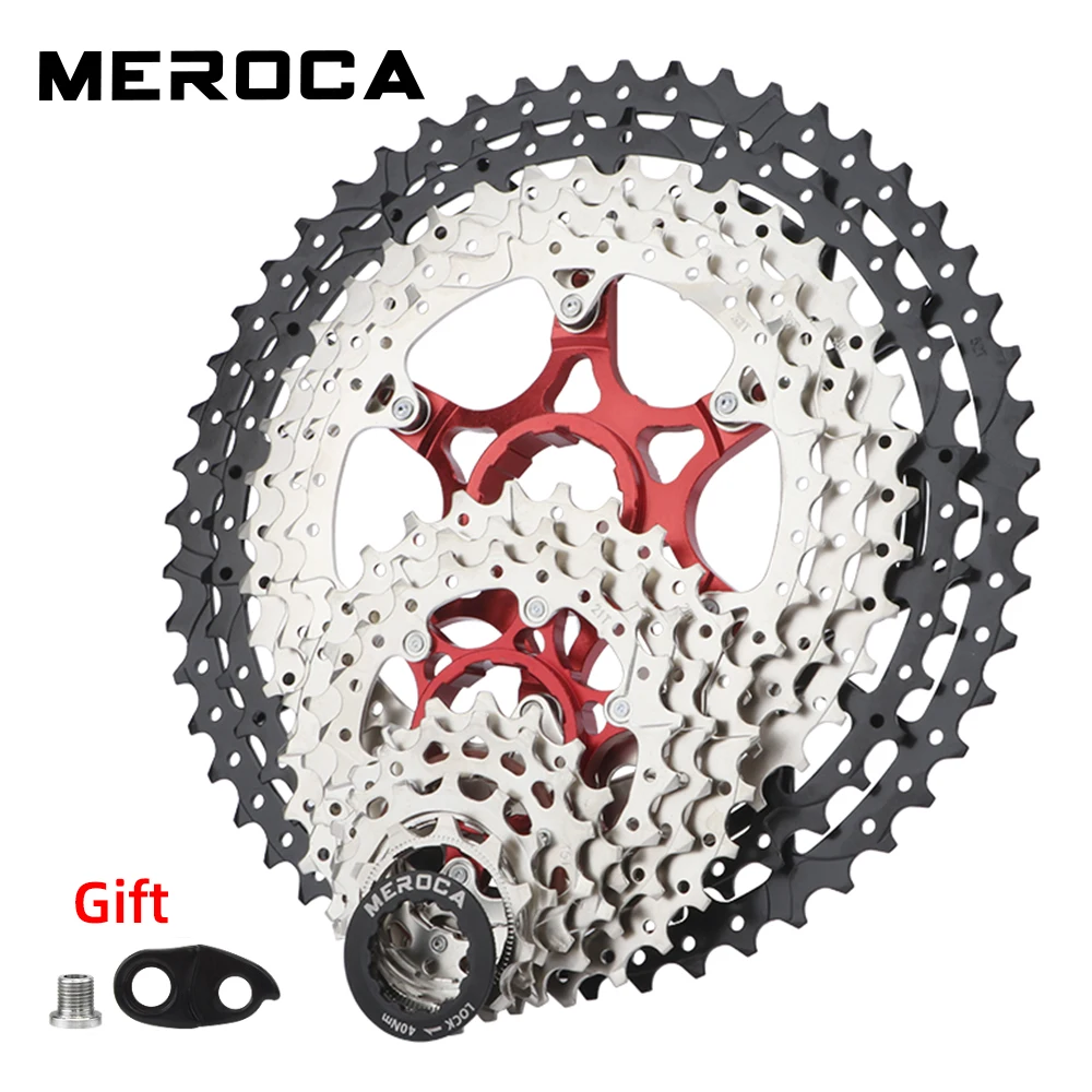 MEROCA Factory Price Lightweight Alloy Bicycle Freewheel HG Standard 8/9/10/11/12 Speed MTB Cassette 9 Mountain Bike Split Type