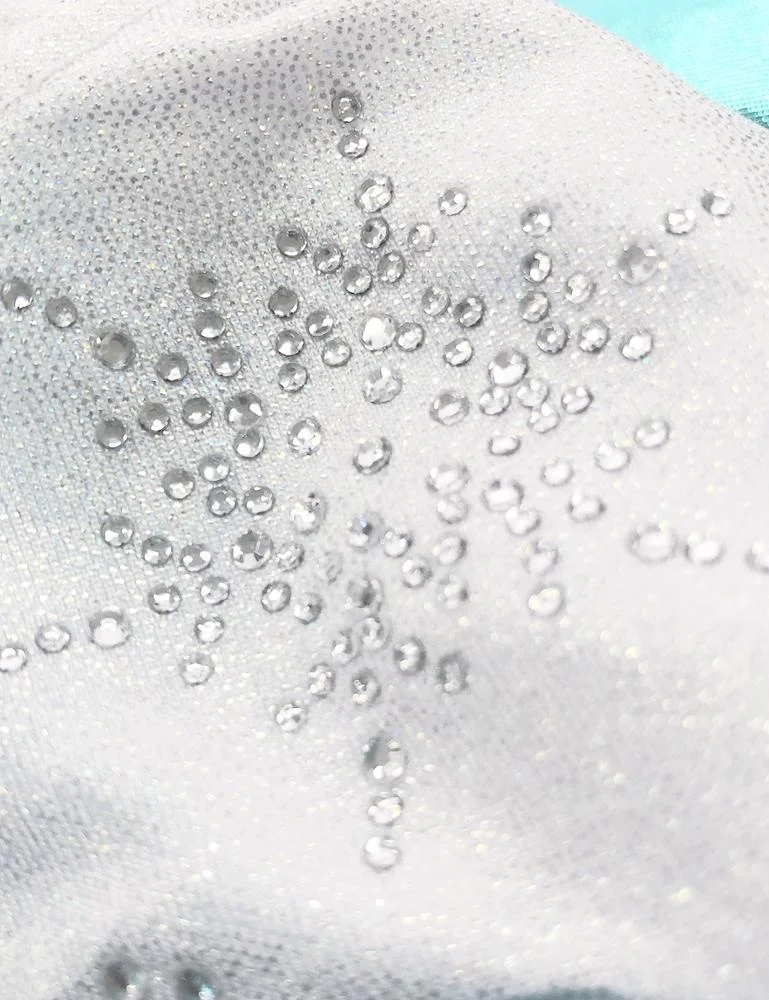 Детская одежда с длинными рукавами для маленьких девочек, блестящие металлические снежинки с горным хрусталем для бальных танцев гимнастический купальник Цельный купальник для девочек; Детское платье для танцев и износа