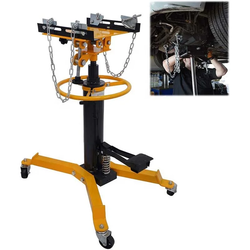 0.5 Ton 1000LBS High Position Car Lift Telescopic Hydraulic Transmission Jacks with 360 Swivel Wheels Lift Hoist