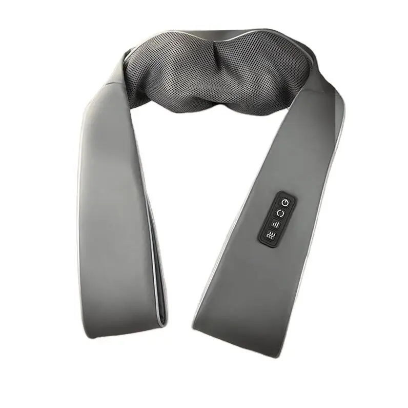 Neck Shoulder Massager with Heat Electric Shiatsu Back Massage Device Portable Deep Tissue 3D Kneading Belt for Muscle Pain