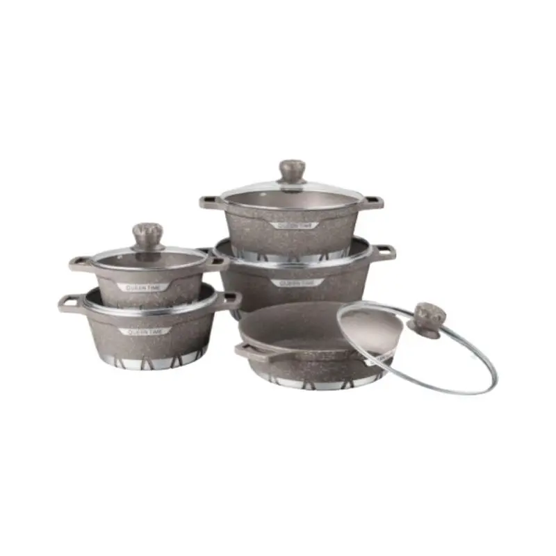 Home Party 10pieces Die Cast Granite 20/24/28/32/28cm Cookware Set Traditional Chinese  Cookware Set Non-Stick
