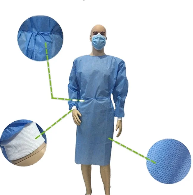 Недорогой Сертифицированный одноразовый халат для изоляции SMS